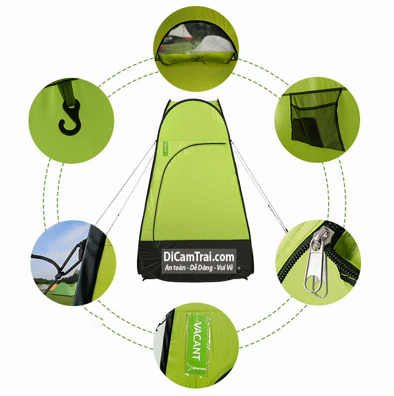 thuê lều tự bung đi vệ sinh, thay đồ, lều tắm ngoài trời